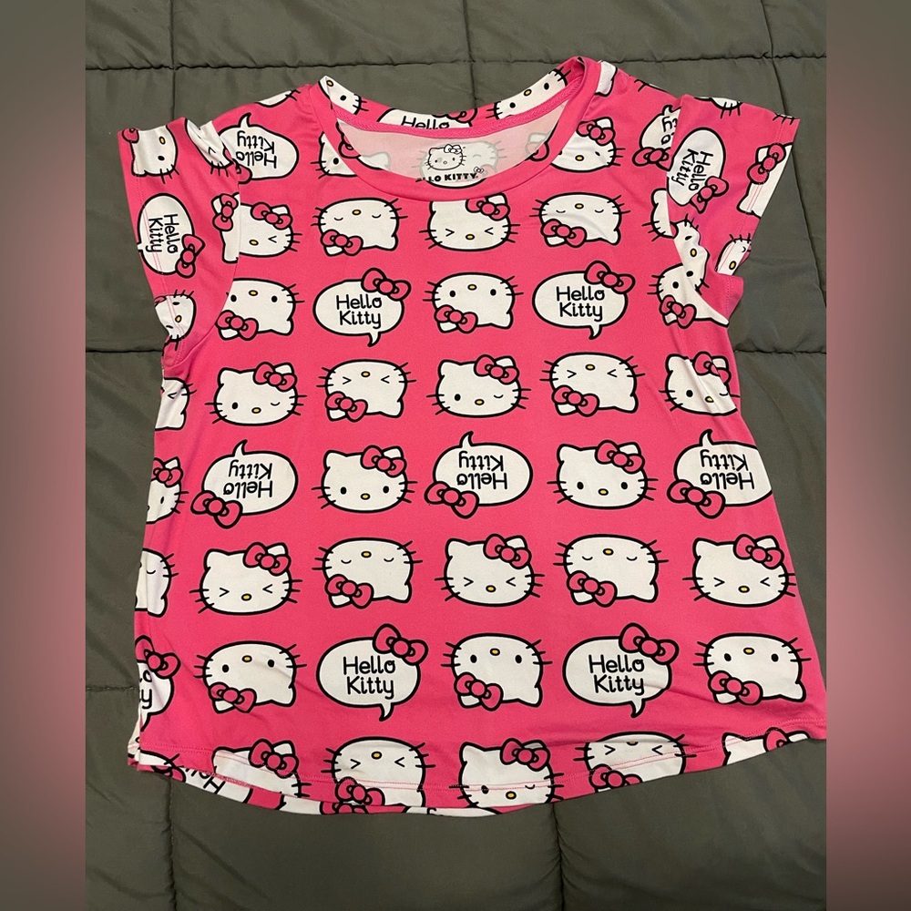 Hello Kitty Pink and White Sleepwear Top Only